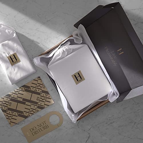 H by Frette Sateen Standard Bed Bundle Twin - All-White Luxury Bedding Set