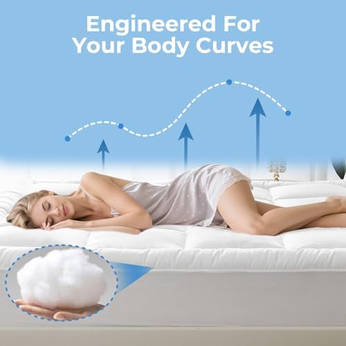 YUGYVOB Queen Mattress Topper - 600GSM Cooling Breathable Pad with Down Alternative