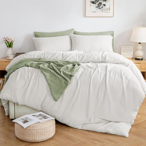 MILDLY Muslin Duvet Cover Set Queen 3pcs