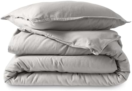 Bare Home Flannel Duvet Cover Set - TwinTwin XL Light Grey