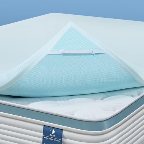 Z-Hom 3 Inch Cooling Gel Mattress Topper White