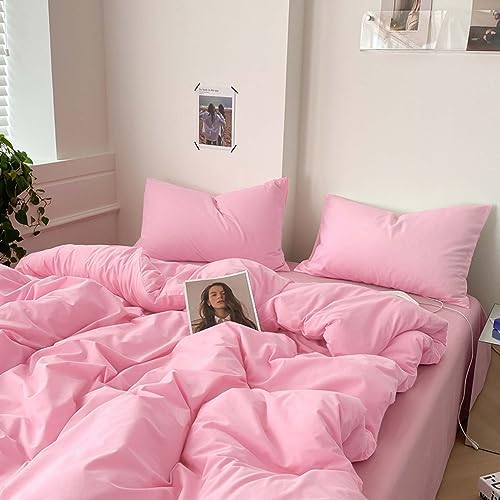 Nanko Queen Size Pink Comforter Set Plush 88x90 inch
