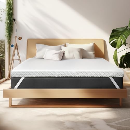 Colvay 3 Inch Gel Memory Foam Mattress Topper Queen Size