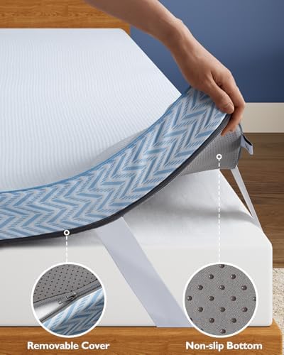 BedStory 3 Inch Firm Mattress Topper Queen Size