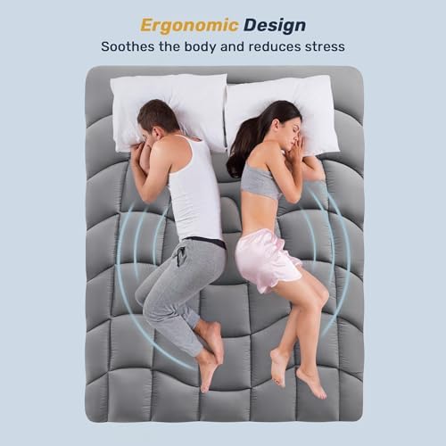 UNIKOME Queen Mattress Pad Waterproof with 5-Layers and Deep Pocket