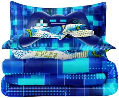 Leaflin Twin Gaming Bed in a Bag 5 Piece Set