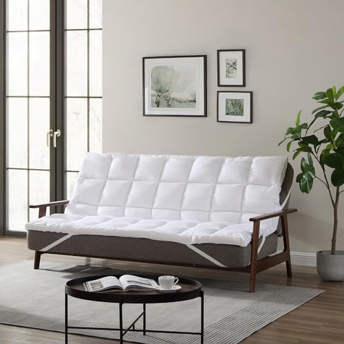 CirclesHome White Futon Mattress Topper - Full Size 54x75x3 1