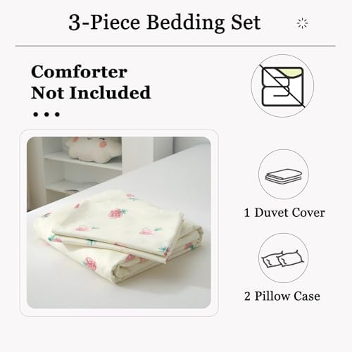 DREAMINGO Cotton Strawberry Duvet Cover Set 1