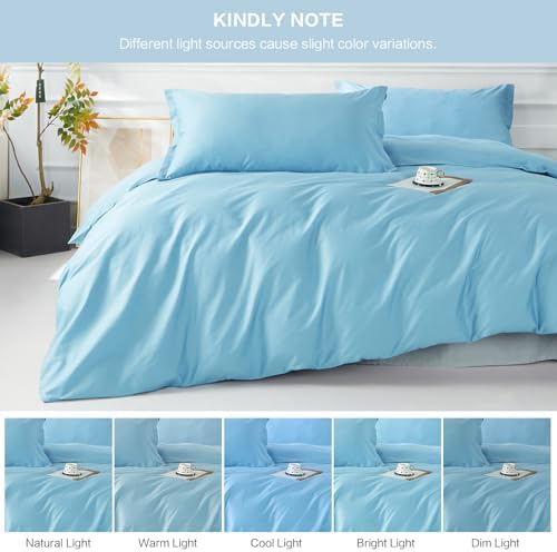 SAPHREAS Blue Duvet Cover Set 3 Piece Full Size