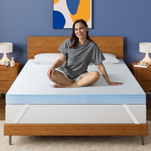 BedStory 3 Inch Firm Mattress Topper Queen Size