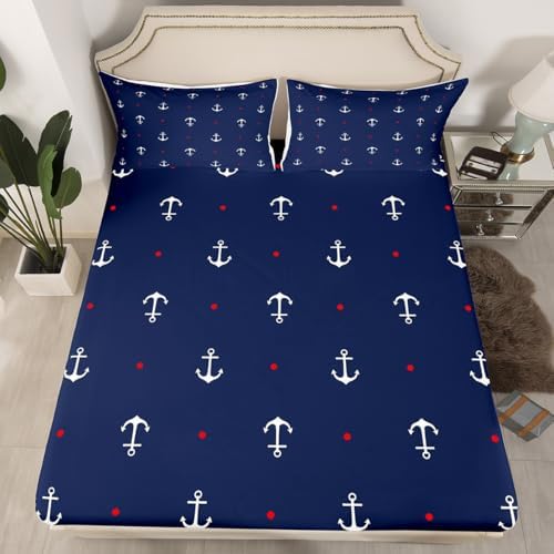 Castle Fairy Anchor Print Kids Sheet Set Full Size