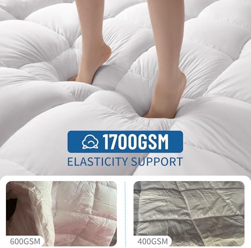 LIANLAM Memory Foam Mattress Topper Queen 1700GSM