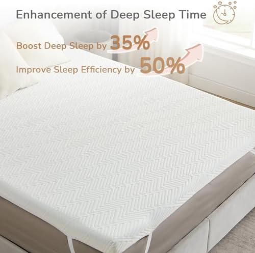 Aiwees 3 Inch Twin XL Mattress Topper with Cooling Memory Foam