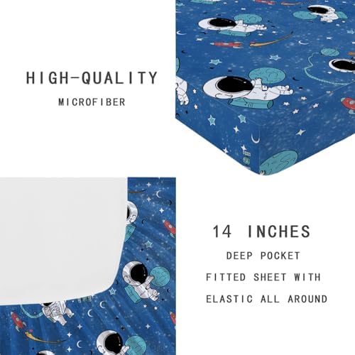 NiuOne Astronaut Galaxy Twin Sheet Set