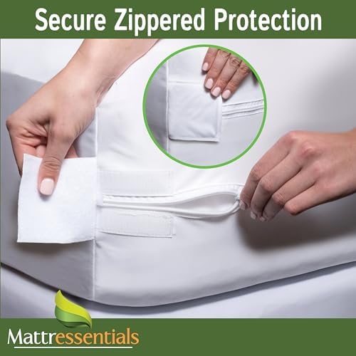 Zippered Queen Mattress Protector - Waterproof Bed Bug Cover 1