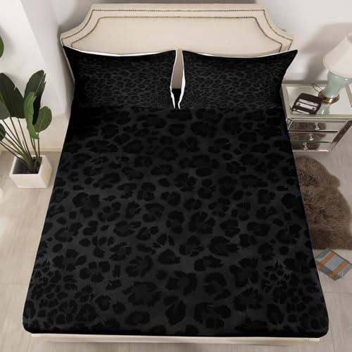Feelyou Leopard Fitted Sheet Set 3Pcs for Kids