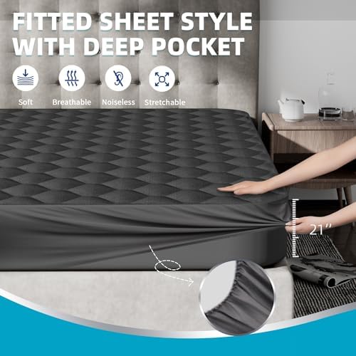 Kmall Waterproof King Mattress Protector with Deep Pocket