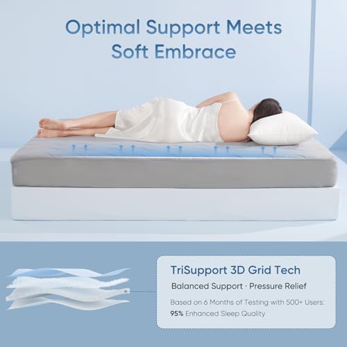 Elegear Queen Cooling Mattress Pad with TriSupport 3D Tech