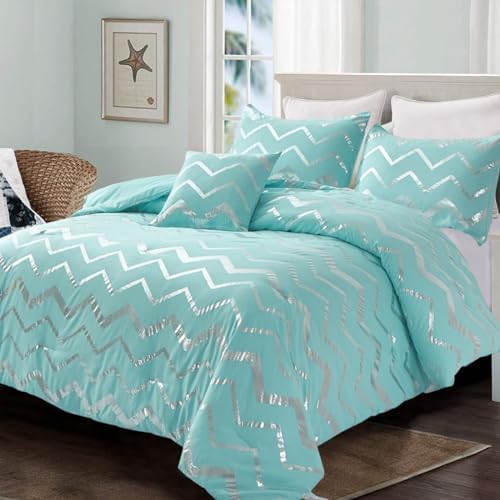 Menghomeus Aqua Comforter Set Twin Size 1