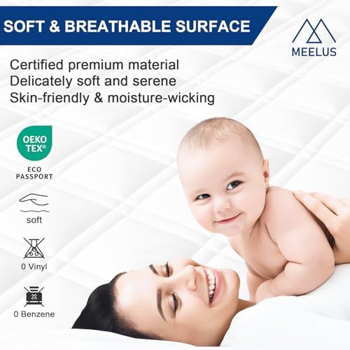 MEELUS Twin Mattress Protector Waterproof Breathable 1