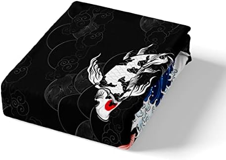 Feelyou Japanese Koi Duvet Cover Set Twin Size