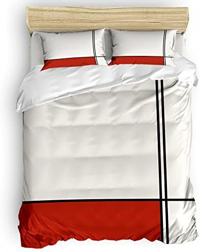 LooPoP 4PCS California King Duvet Cover Set