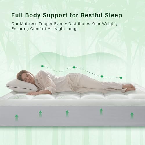 Anluoer Queen Mattress Topper for Back Pain and Hot Sleepers