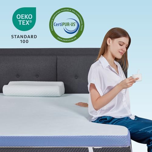 BedsPick 3 Inch Cooling Gel Mattress Topper with Non-Slip Design