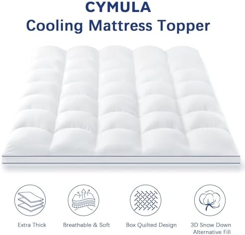CYMULA King Mattress Topper with Cooling Fill 1