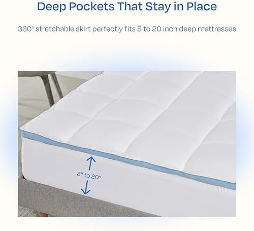 California Design Den Full Mattress Topper with Cooling Pillow Top