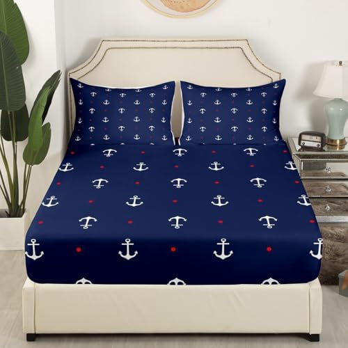 Castle Fairy Anchor Print Kids Sheet Set Full Size