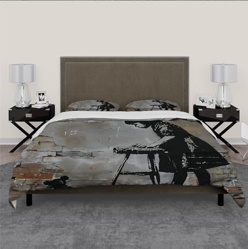 MUKULING Retro Cutie Duvet Cover Set 3 Pieces Twin XL