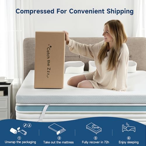 Z-Hom 3 Inch Cooling Gel Mattress Topper White