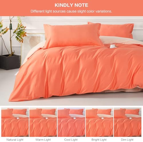 SAPHREAS Orange Duvet Cover Twin Set 2 Pieces