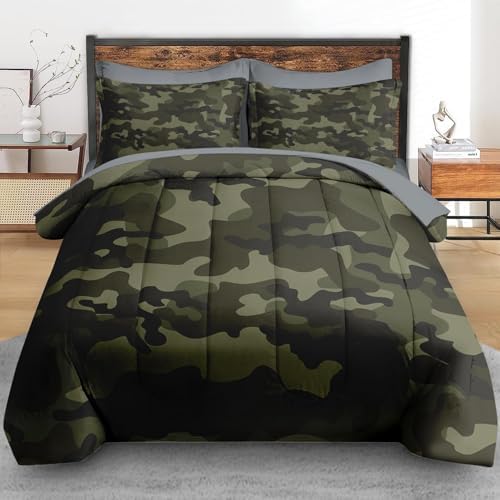 Pamnest Comforter Set Twin Size 5 Pcs Camouflage Bedding