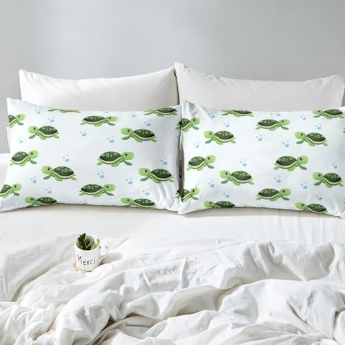Green Sea Turtle Bedding Set for Kids Twin Size