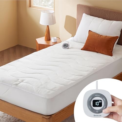 Bedsure Heated Mattress Pad Full - 10 Heat Settings 12-Hour Auto Off
