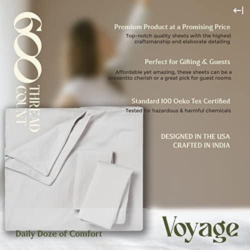 Mayfair Linen Queen Full Duvet Cover Set - 600 Thread Count