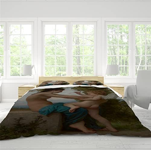 RIVINE Adolphe Bouguereau Duvet Cover Set 3 Pieces