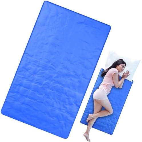 Drydiet Cooling Mattress Pad for Sleep Relief Blue 48 x 28 Inch