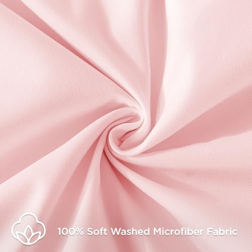 Andency Pink Duvet Cover Set with Ruffle