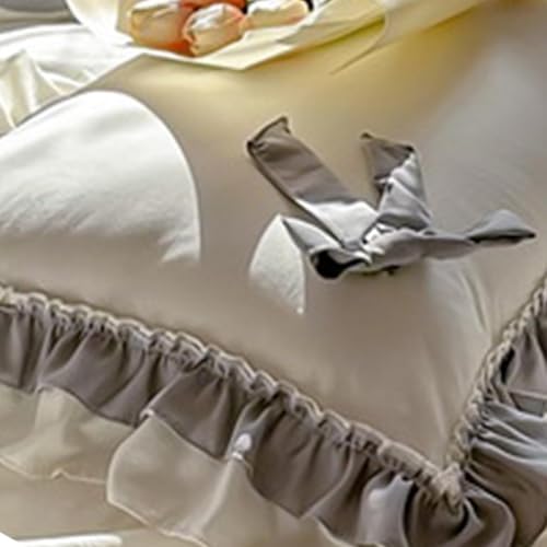Girls Romantic Bow Duvet Cover Set 4-Piece