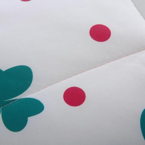 Girls Butterfly Comforter Set 3 Piece Full Size Kids Bedding