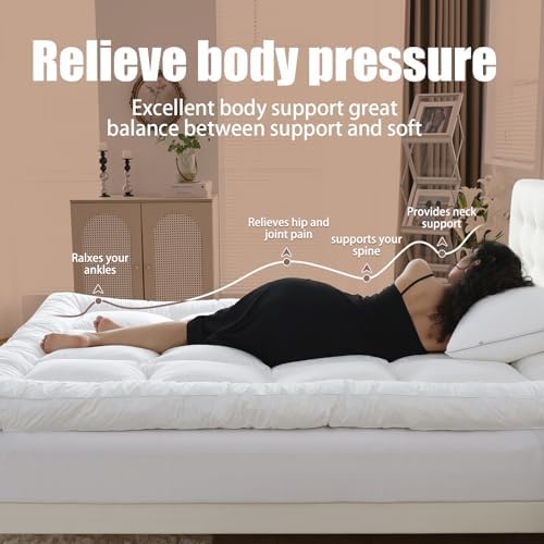 WhatsBedding 5 Inch Memory Foam Mattress Topper Queen