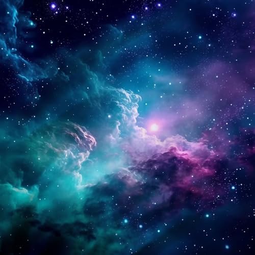 Blue Galaxy Sheet Set Twin Kids Starry Sky Bedding for Boys Girls