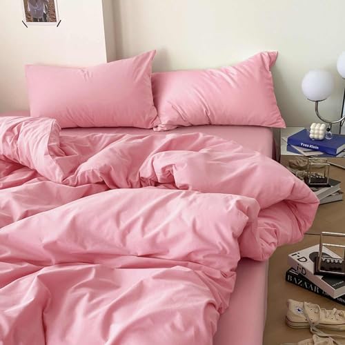 KimLuxz Twin XL Pink Duvet Cover Set