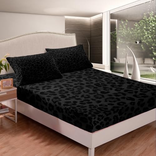 Feelyou Leopard Fitted Sheet Set 3Pcs for Kids