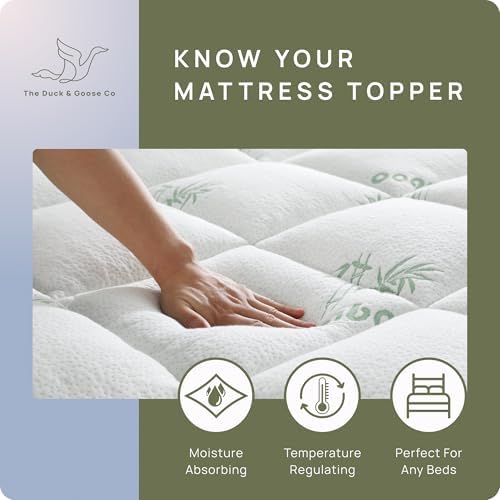 Cooling Mattress Topper Queen Size - Back Pain Relief