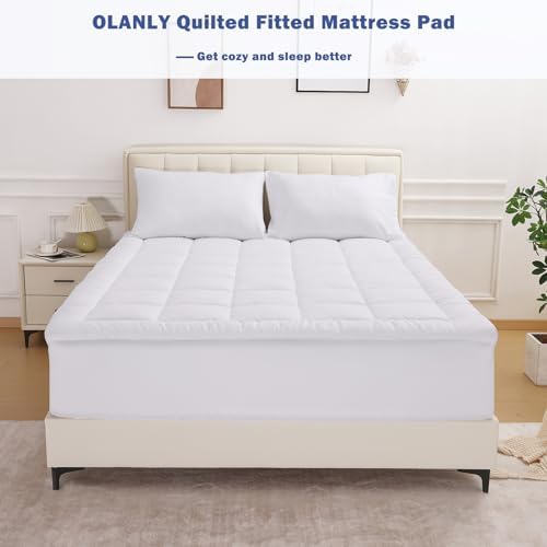 OLANLY Twin Quilted Mattress Pad with Deep Pocket