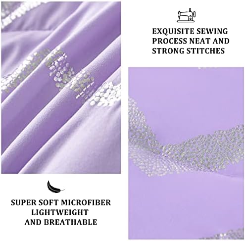 Menghomeus Glitter Metallic Comforter Set Twin 1
